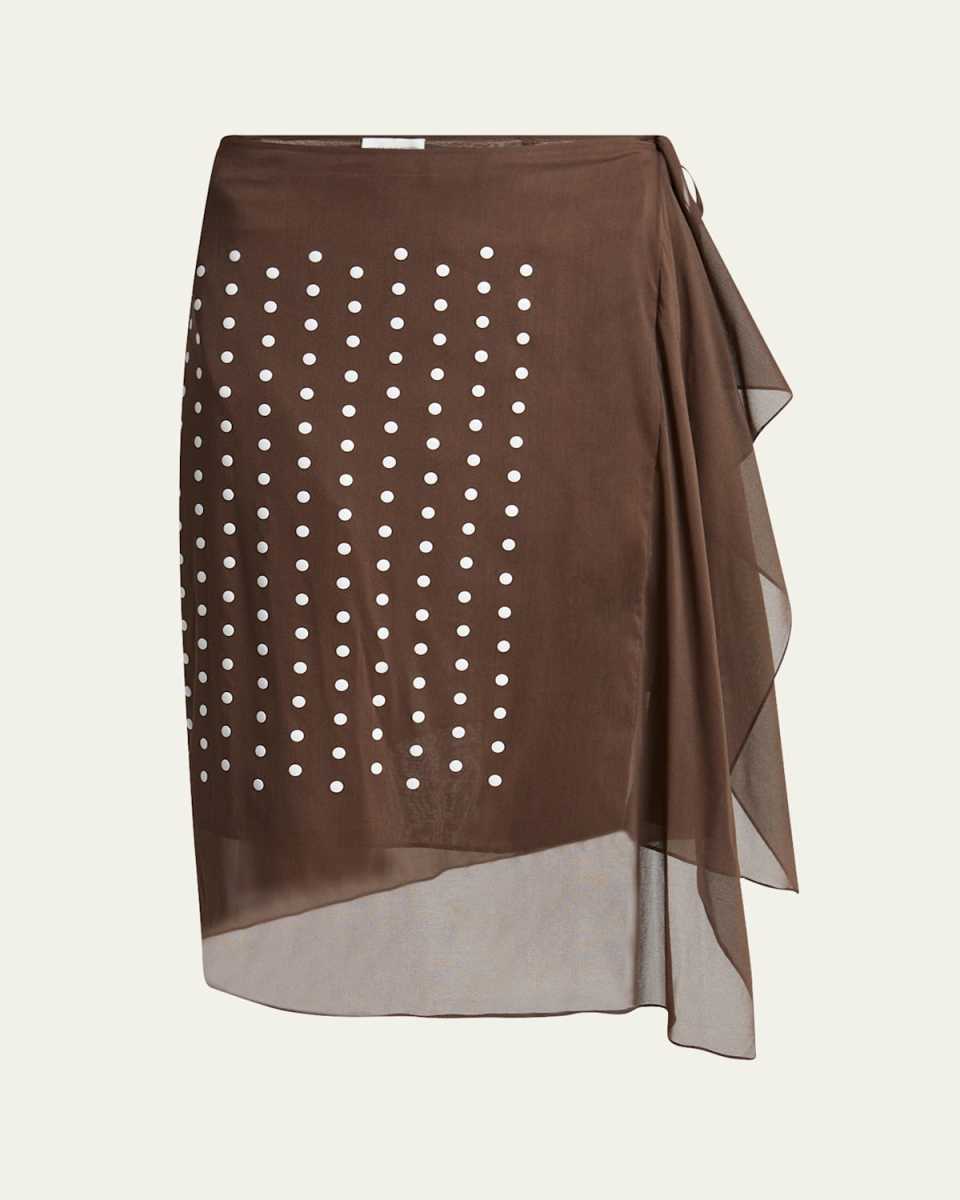 Sima Dot Print Wrap Skirt